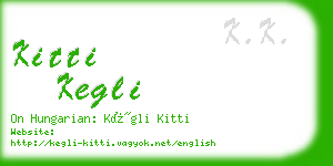 kitti kegli business card